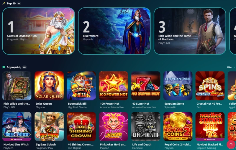 novibet casino page